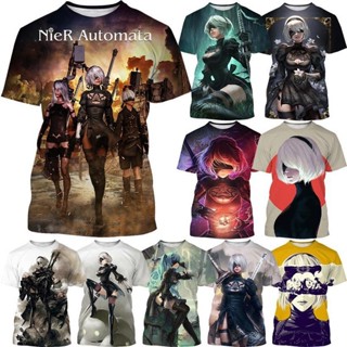 ขายดี ใหม่ เสื้อยืดลําลอง แขนสั้น คอกลม พิมพ์ลายการ์ตูนอนิเมะ Nier Automata 3D แฟชั่น สําหรับผู้ชาย ผู้หญิง 100-7XL