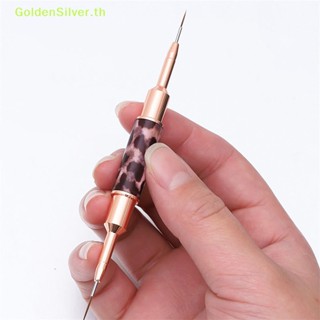 Goldensilver แปรงปากกาเพ้นท์เล็บเจล UV ปลายคู่ TH
