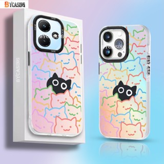 เคสโทรศัพท์มือถือแบบแข็ง ลายการ์ตูนแมวคิตตี้ ไล่โทนสี หรูหรา สําหรับ Infinix Hot 30i Hot 11 Play Hot 10 Play Hot 10 Lite Smart 7 Smart 6 Smart 5 Hot 20s