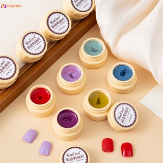 สีเจล Tencoco New Tank Armor Oil Glue Cream Cream Solid Glue 24 Color Solid Cream Glue Solid Nail Oil Glue veemm