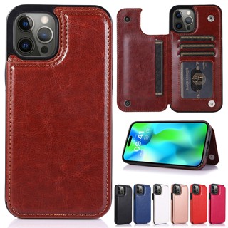 เคสโทรศัพท์หนัง ฝาพับ พร้อมช่องใส่บัตรเครดิต สําหรับ iphone 14 13 pro Max 14pro 14 plus 13 pro