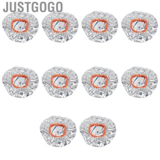 Justgogo Aluminum Foil Hair Heat  Dye Coloring Elastic Band Silver Improve Absorption Easy Stretching for Salon Use