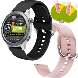 สายนาฬิกาข้อมือซิลิโคน สําหรับ Amazfit Cheetah Smart Watch Band Wrist Bracelet For Amazfit Cheetah Screen Protector Film