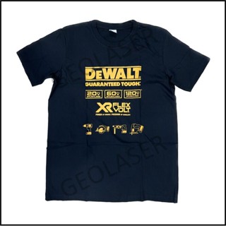  พิมพ์ลาย เสื้อยืดคอกลม ลาย DeWalt ROUND NECK