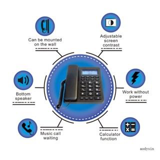 Aod VTC-500 โทรศัพท์ตั้งโต๊ะ แบบมีสาย ปุ่มใหญ่ สําหรับผู้สูงอายุ โรงแรม