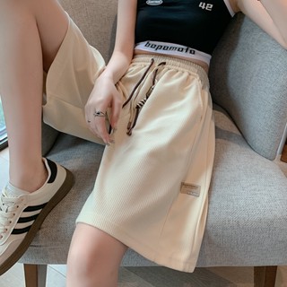 3124 Waffle Shorts Ladies Summer Pants American Sports Boys Casual Cropped Pants