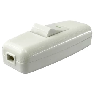 [ 1 ชิ้น ] ST-SW3084 สีขาว White สวิทช์กลางทาง เปิด/ปิด ON-OFF 10A 250V ต่อกลางสาย Inline Switch สวิทช์กระดก Rocker S...