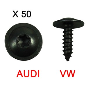 ฝาครอบเครื่องยนต์ VW AUDI UNDERTRAY SPLASHGUARD WHEEL ARCH TORX SCREW 50 ชิ้น