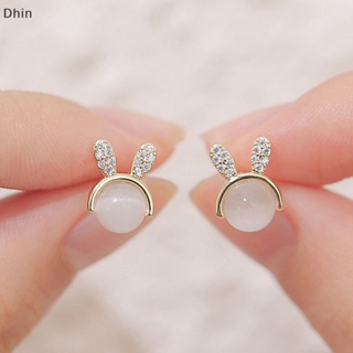 [Dhin] Trendy Cute Bunny Sleek Opal Feminia Earring Elegant Dainty Earrings Stylish Earring Creative Eardrop High Quality Jewelry Eardrop Romantic Feminia Accessories COD