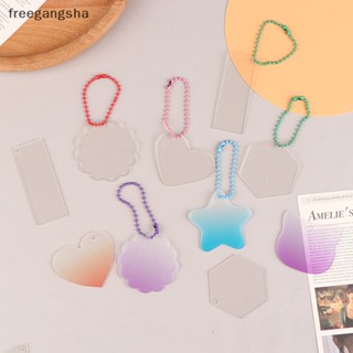 [FREG] 5/10/15pcs Ins Transparent Diy Keychain Toy Gradient Color Glitter Powder creative Sticker kawaii backpack Decorative Pendant Ac FDH