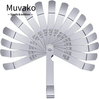 Muvako เครื่องวัดความรู้สึก เกจวัดช่องว่าง สเตนเลส 0.005 0.127-0.02 0.508 มม.