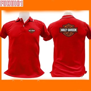 (Fuhui01) เสื้อโปโล Harley-Davidson ฮาเล่ย์เดวิดสัน มอเตอร์ไซค์เสื้อคอปก ผ้าดี หนานุ่ม ใส่สบาย ใส่ได้ทั้ง ช/ญ พร้อมส่งทั่วไทย