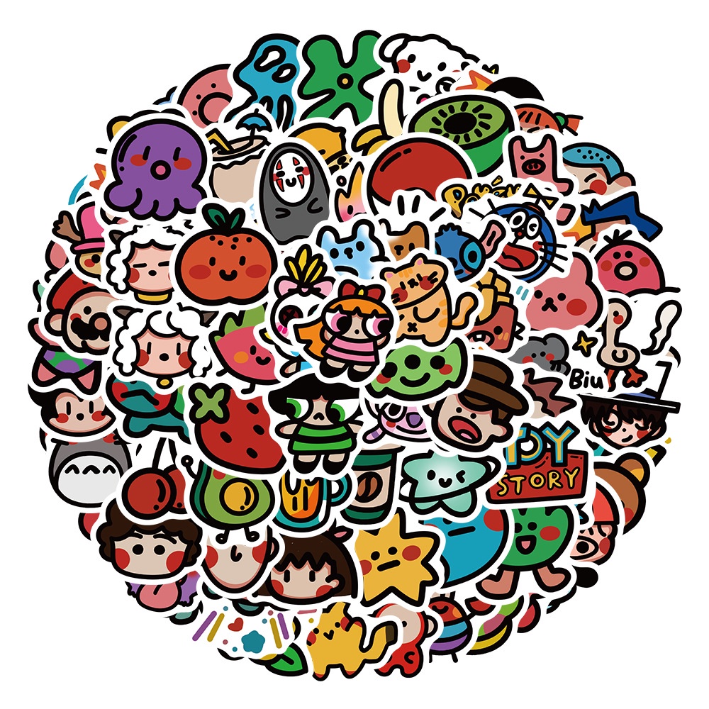 สติกเกอร์ ลายการ์ตูนกราฟฟิติ คละแบบ สําหรับติดตกแต่งกระเป๋าเดินทาง แล็ปท็อป โน้ตบุ๊ก โทรศัพท์ 90 ชิ้น