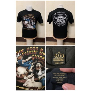 [S-5XL]เสื้อยืดผู้ชาย เสื้อฮาเลย์ (harley davidson)  ป้าย 3D EMBLEM ผ้าบาง50/50 เสื้อผ้า เสื้อวินเทจ