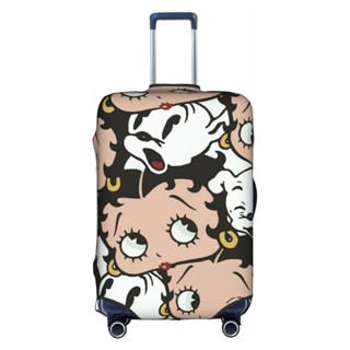 【พร้อมส่ง】ผ้าคลุมกระเป๋าเดินทาง ลาย Betty Boop ซักได้ สําหรับกระเป๋าเดินทาง 18-32 นิ้ว