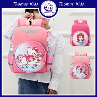 [THOMAS Kids] กระเป๋าเป้สะพายหลัง กระเป๋านักเรียน ลายการ์ตูน น่ารัก สีชมพู สําหรับเด็กผู้หญิง 5-12 ปี