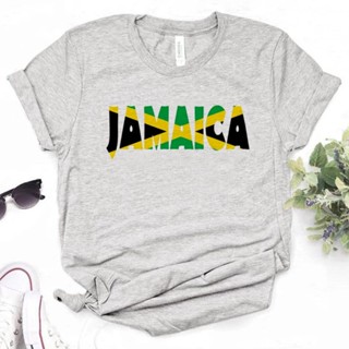 เสื้อยืด ลายการ์ตูน Jamaica สไตล์ฮาราจูกุ สําหรับผู้หญิง