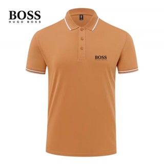 ใหม่ เสื้อโปโล BOSS เทรนด์สันทนาการ ชาย และหญิง ชุดคู่ แขนสั้น