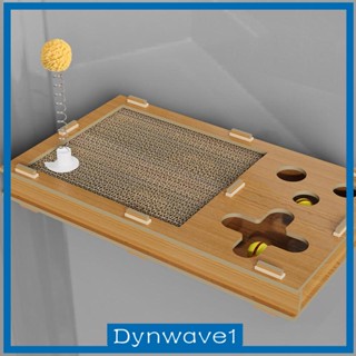 [Dynwave1] แผ่นกระดาษแข็ง ป้องกันรอยขีดข่วน พร้อมกระดิ่งลูกบอล ของเล่นสําหรับแมว