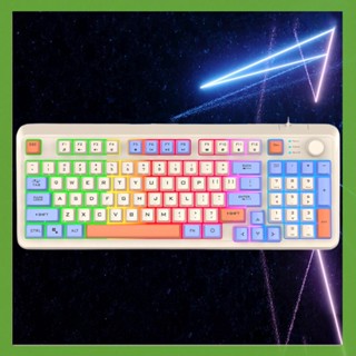 [aigoni.th] K82 คีย์บอร์ดเกมเมอร์ ไฟ RGB 94 คีย์ สําหรับโน้ตบุ๊ก แล็ปท็อป เดสก์ท็อป