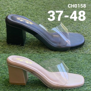 รองเท้าแตะส้นสูง แบบใส 37-48 EU Transparent Heel Sandal By CHOWY CH0158