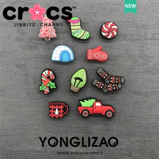 Jibbitz crocs charms หัวเข็มขัดรองเท้า อุปกรณ์เสริมรองเท้า ลายการ์ตูนคริสต์มาส