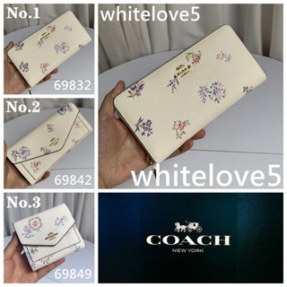 Long Zipper Wallet F69832 F69842 F69849 แท้ กระเป๋าสตางค์ใบยาว กระเป๋าสตางค์แบบมีซิป กระเป๋าสตางค์ COAC H ผู้หญิง