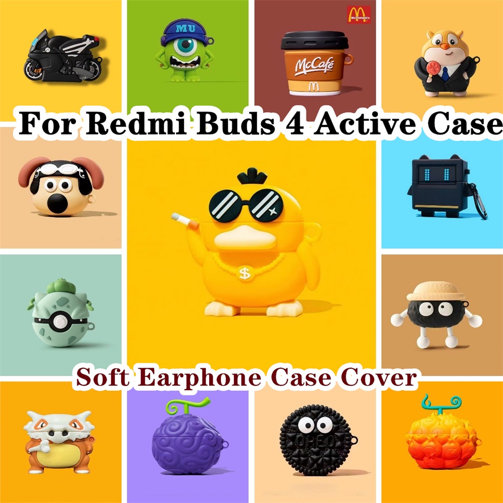 พร้อมส่ง!นําไปใช้กับ Redmi Buds 4 Active เคส Case เคสหูฟัง การ์ตูนนวัตกรรม ซิลิโคนนุ่ม เคส เคสหูฟัง