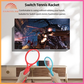 ฝนตก❤  ไม้เทนนิส 18-in-1 พร้อมสายรัดข้อมือ 2 เส้น สําหรับ Switch OLED Sports Set