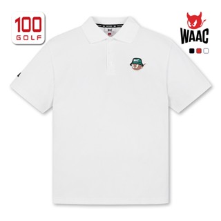 Waac เสื้อโปโล แขนสั้น พิมพ์ลายปีศาจ ปีศาจ ลูกกอล์ฟ แฟชั่นฤดูร้อน สําหรับผู้ชาย