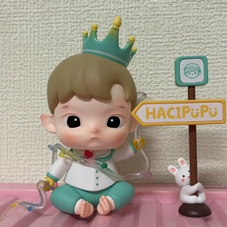 【ของแท้】ชุดกล่องสุ่ม Popmart HACI PUPU 12 แบบ สําหรับตกแต่งบ้านตุ๊กตา