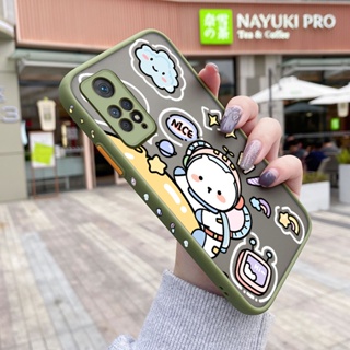 เคสโทรศัพท์มือถือแบบแข็ง ใส กันกระแทก ลายการ์ตูนอวกาศ มีลายด้านข้าง สําหรับ Xiaomi Redmi Note 11 Pro Note 11e Pro Note 11 Pro+ 5G