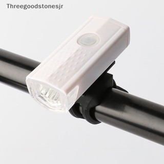 Tgst ชุดไฟฉาย LED ชาร์จ USB สําหรับติดด้านหน้า และหลังรถจักรยานเสือภูเขา JR