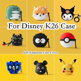 【ของแท้】เคสหูฟัง แบบนิ่ม ลายการ์ตูนดิสนีย์ K26 กันกระแทก สําหรับ Disney K26