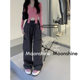 Moon  เสื้อครอป เสื้อแฟชั่นผู้หญิง y2k สีพื้น สําหรับผู้หญิง ใส่ไปคลับ ปาร์ตี้ 2023 NEW 080415 Comfortable Unique สวยงาม ทันสมัย A90M05E 36Z230909