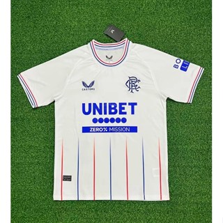 เสื้อกีฬาแขนสั้น ลายทีมชาติฟุตบอลชั้นนํา 2324 Rangers ชุดเยือน คุณภาพสูง