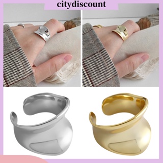 &lt;citydiscount&gt; แหวนแฟชั่น รูปเรขาคณิต เปิดปรับได้ สไตล์พังก์ ฮิปฮอป สําหรับผู้หญิง