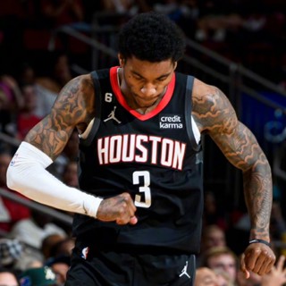 ขายดี เลขที่. เสื้อกีฬาบาสเก็ตบอลแขนสั้น ลายทีมจรวด 3 Kevin Porter Jr 222-23 Season Houston สําหรับผู้ชาย