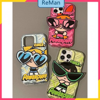 เคสโทรศัพท์มือถือ ลายแว่นกันแดด Powerpuff Girls น่ารัก สําหรับ Iphone Apple 14Promax 13 12 11 14Promax 14plus 13 12pro 11 pro max Xr Xs max 7 8 Plus 13 pro max 13 12 12pro 11promax