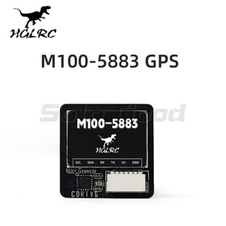 Hglrc M100-5883 M10 โมดูล GPS พร้อมเสาอากาศเซรามิค เข็มทิศ บนบอร์ด ไฟแสดงสถานะ LED 21x21 มม. สําหรับเครื่องบินบังคับ FPV ระยะไกล