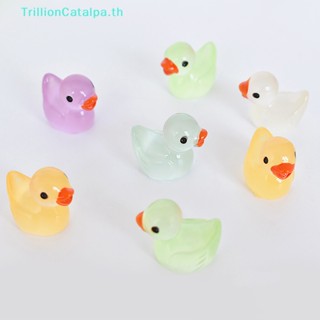 Trillioncatalpa ตุ๊กตาเป็ดเรืองแสง ขนาดเล็ก DIY สําหรับตกแต่ง 5 ชิ้น