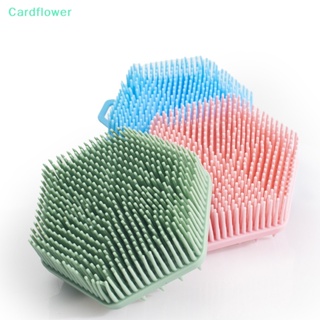 &lt;Cardflower&gt; แปรงซิลิโคน สําหรับอาบน้ํา สครับหนังศีรษะ