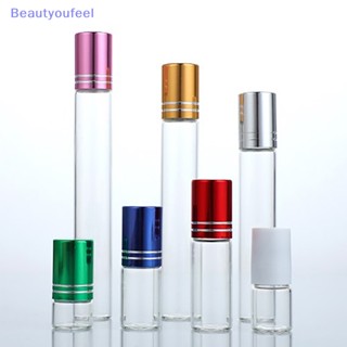 [Beautyoufeel] ขวดลูกกลิ้งเปล่า พลาสติก สเตนเลส สําหรับใส่น้ํามัน ของเหลว 10 มล. สุ่มสี