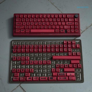 Btm ปุ่มกดคีย์บอร์ด ลายตัวอักษร เชอร์รี่ ย้อมสี ขนาดใหญ่ สําหรับ Cherry MX GK61 64 138 ชิ้น