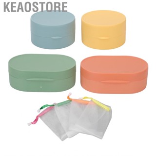 Keaostore Soap Holders Boxes Oval Round Bottom  for Travel