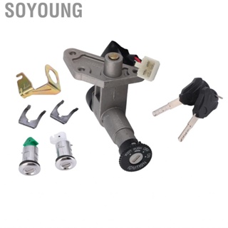 Soyoung Ignition Switch Key Set  4 Wires Motorcycle Parts Metal Alloy Sturdy Universal Durable for GY6 Stroke 150cc Scooter Moped