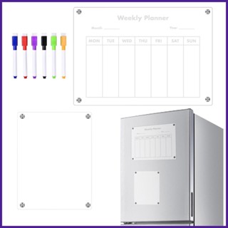 กระดานไวท์บอร์ด อะคริลิค แม่เหล็ก แบบพกพา ลบออกได้ สําหรับจดบันทึก ปฏิทิน