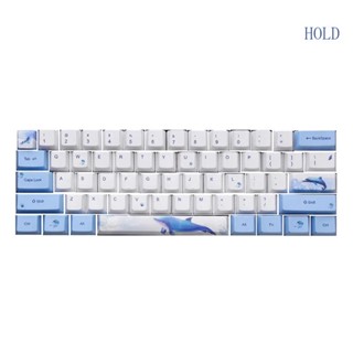 Ace ชุดปุ่มกดคีย์บอร์ด OEM PBT ย้อมสี 72 คีย์ สําหรับธีมปลาวาฬ Gateron Kailh Cherry MX