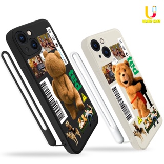 เคส TPU นิ่ม ลายหมีเท็ดดี้ พร้อมสายคล้อง สําหรับ Infinix Hot 10 11 Play 10 10t 10s NFC 10i S4 9 Pro 10 Lite 11 Plus Hot 9 Play 11 11S NFC Smart 4 4C 5 Pro 3 Plus Note 8 10 Tecno Spark 5 PRO A15 A16 A5S Y12 Y20 Y15S Y21S