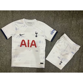 เสื้อกีฬาแขนสั้น ลายทีมชาติฟุตบอล Tottenham 23 24 ชุดเหย้า กางเกงขาสั้น ไซซ์ S-2XL ชุดเหย้า สําหรับผู้ชาย